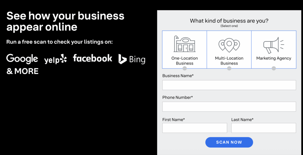 Best Local SEO Tools - Yext Business Scan