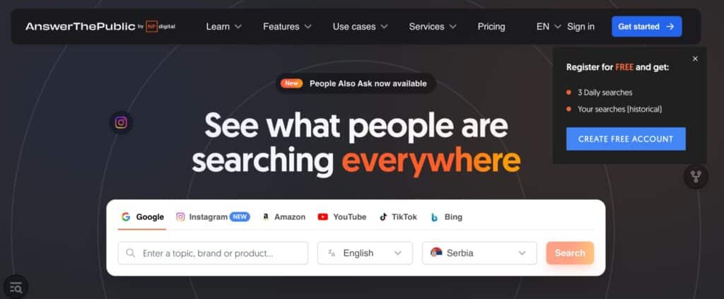 Top 11 SEO Research Tools in 2025  - AnswerThePublic