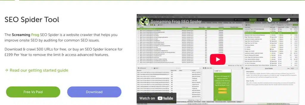 Best on-page seo tools - screaming frog