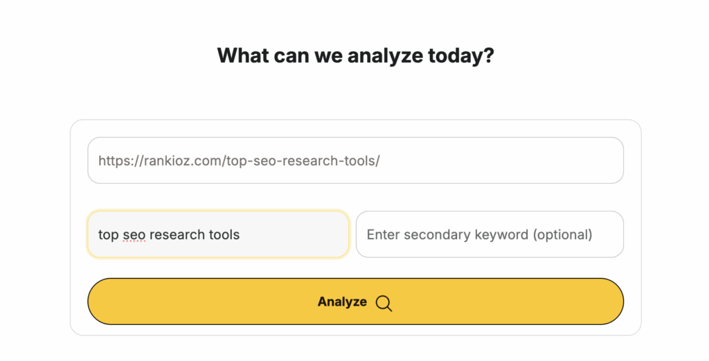 The Best On-page SEO tool - Rankioz