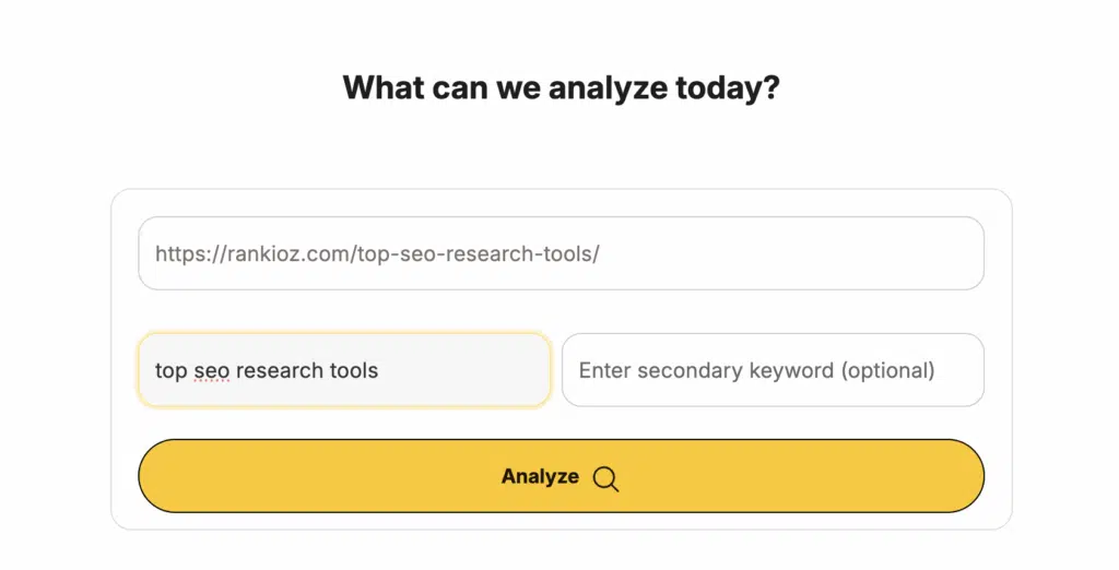 The Best On-page SEO tool - Rankioz