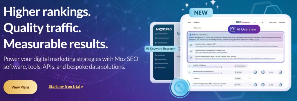 Best SEO Tools for beginners - Moz Pro