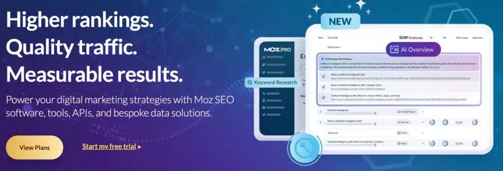 Best SEO Tools for beginners - Moz Pro